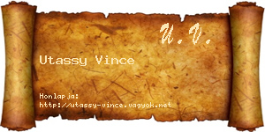 Utassy Vince névjegykártya