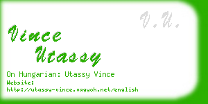 vince utassy business card